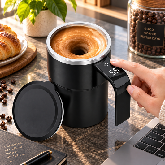 Self-Stirring Mug with Temperature Display