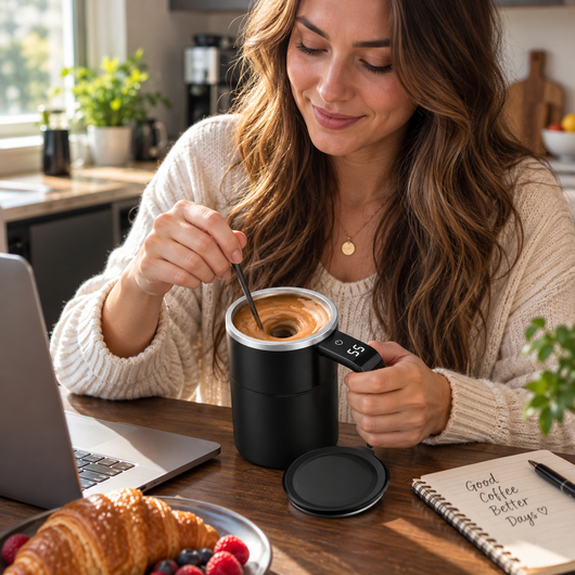Self-Stirring Mug with Temperature Display