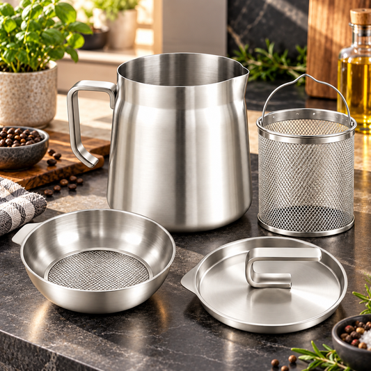Stainless Steel Oil Strainer Pot
