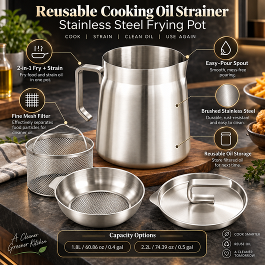 Stainless Steel Oil Strainer Pot