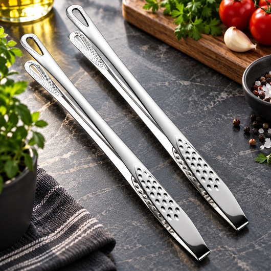 Stainless Steel Grilling Tongs Set