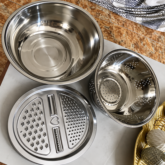 3-in-1 Grater Colander Bowl Set