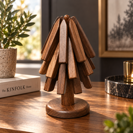 Foldable Wooden Trivet Mat