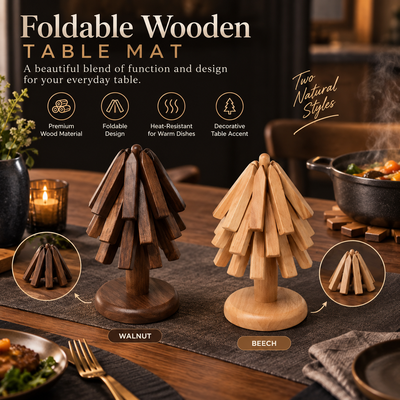Foldable Wooden Trivet Mat