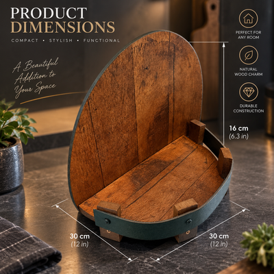 Round Barrel Wood Wall Shelf