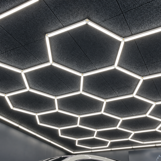 14 Grid Hexagon LED Garage Light