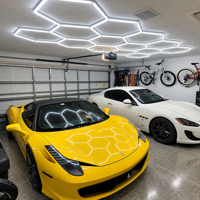 14 Grid Hexagon LED Garage Light