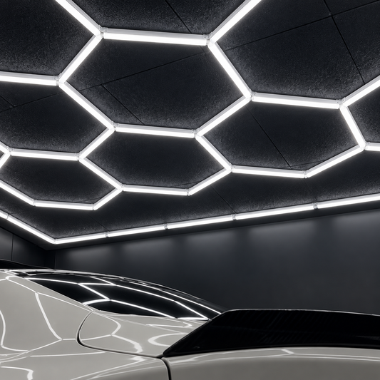 14 Grid Hexagon LED Garage Light