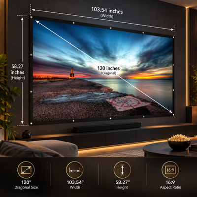 120 Inch Projector Screen 16:9