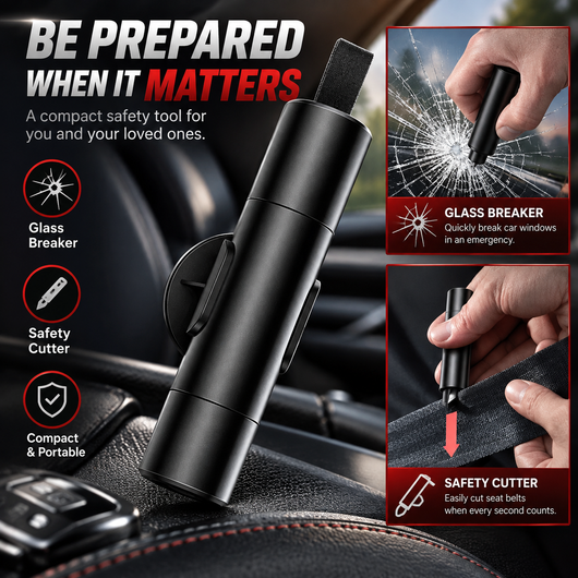 Car Window Breaker and Seat Belt Cutter