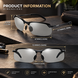 Auto Tint Photochromic Sunglasses