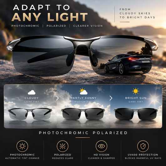 Auto Tint Photochromic Sunglasses