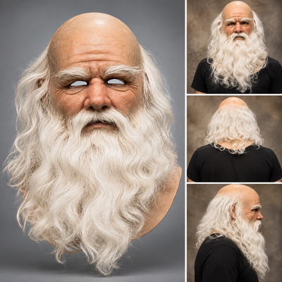 Santa Claus Mask with Neck Cover