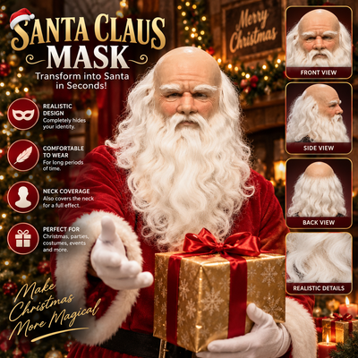 Santa Claus Mask with Neck Cover