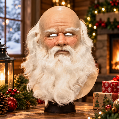 Santa Claus Mask with Neck Cover