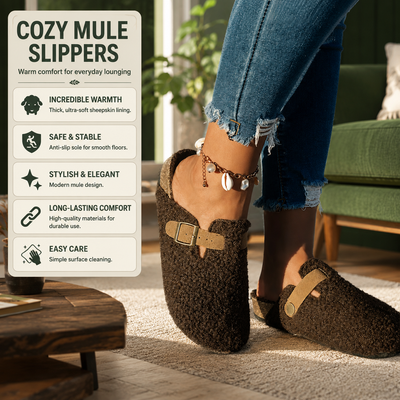 Faux Shearling Mule Slippers