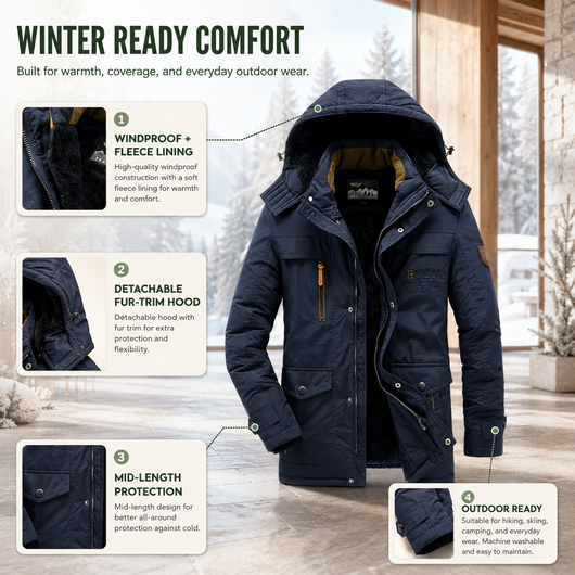 Quilted Mid Length Winter Parka