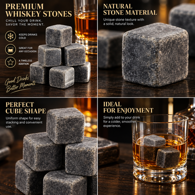 Soapstone Whiskey Chilling Stones