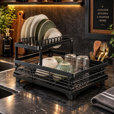 Multi-Tier Dish Drying Rack