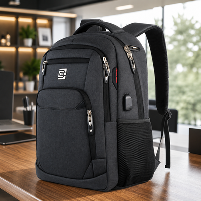 Slim Anti-Theft Laptop Backpack with USB Charging Port