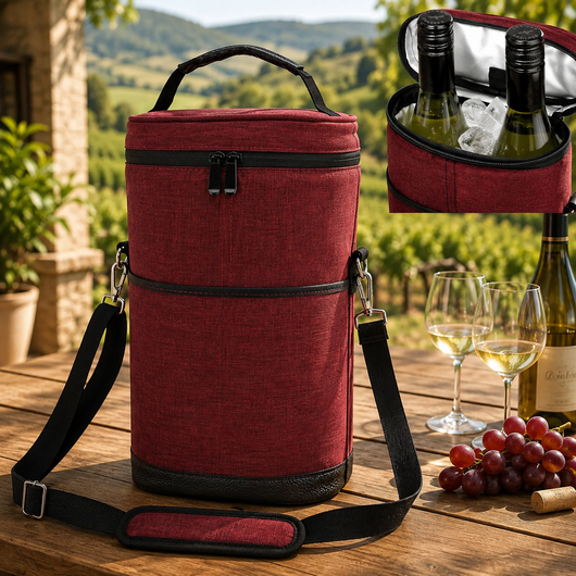 Insulated 2-Bottle Wine Tote