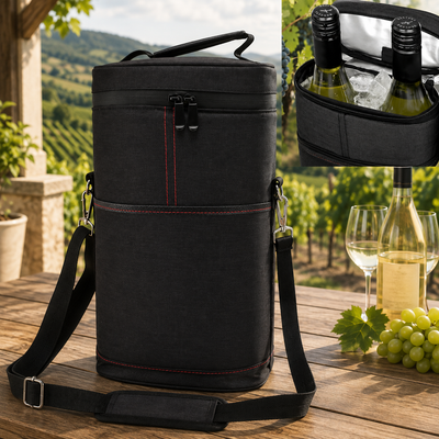 Insulated 2-Bottle Wine Tote
