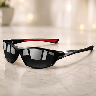 Carbon Look Mirrored Sunglasses