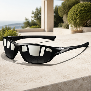 Carbon Look Mirrored Sunglasses