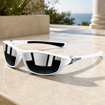 Carbon Look Mirrored Sunglasses
