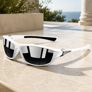 Carbon Look Mirrored Sunglasses