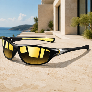 Carbon Look Mirrored Sunglasses