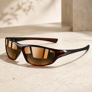 Carbon Look Mirrored Sunglasses