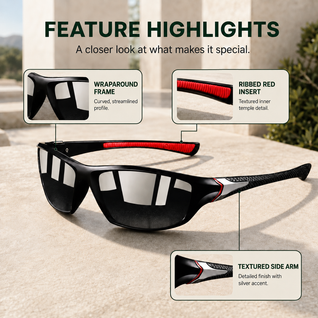 Carbon Look Mirrored Sunglasses