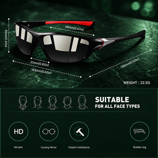 Carbon Look Mirrored Sunglasses