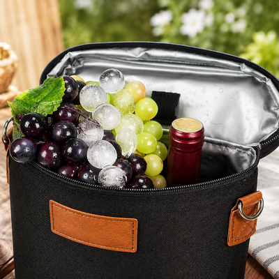 Insulated Dual Wine Bottle Carrier Tote