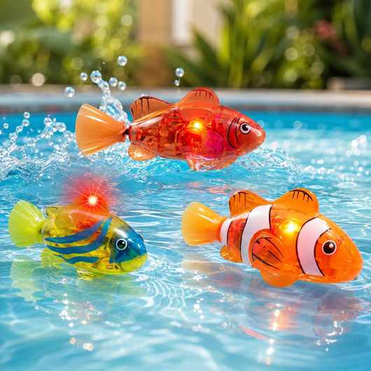 LED Swimming Fish Bath Toy