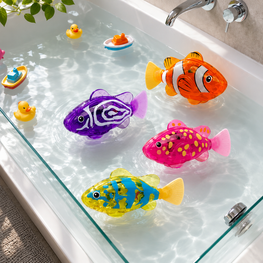 LED Swimming Fish Bath Toy