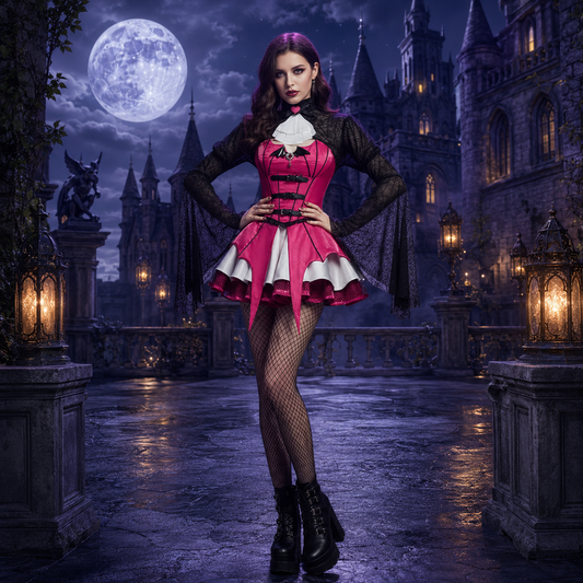 Pink Gothic Vampire Dress