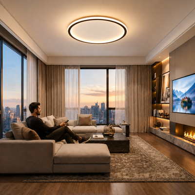 Scandinavian Round LED Ceiling Light