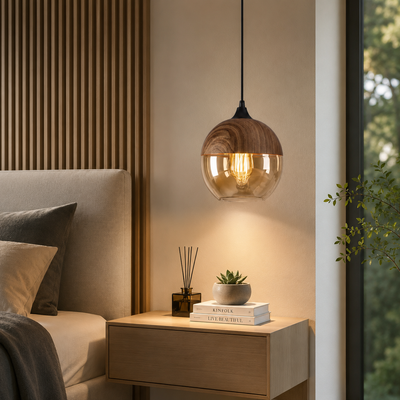 Warm Wood Pendant Light