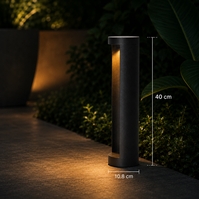 Modern Black Bollard Path Light