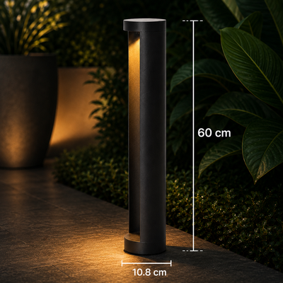 Modern Black Bollard Path Light