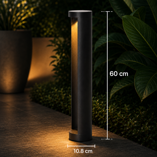 Modern Black Bollard Path Light