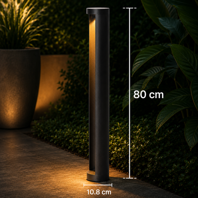 Modern Black Bollard Path Light