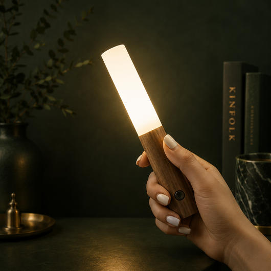 Wooden Motion Sensor Wall Light