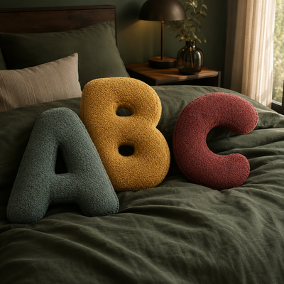 Velvet Letter Pillow A to Z