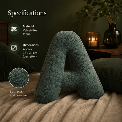 Velvet Letter Pillow A to Z