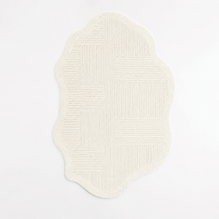 Lorae Cream Shag Area Rug