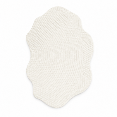 Lorae Cream Shag Area Rug