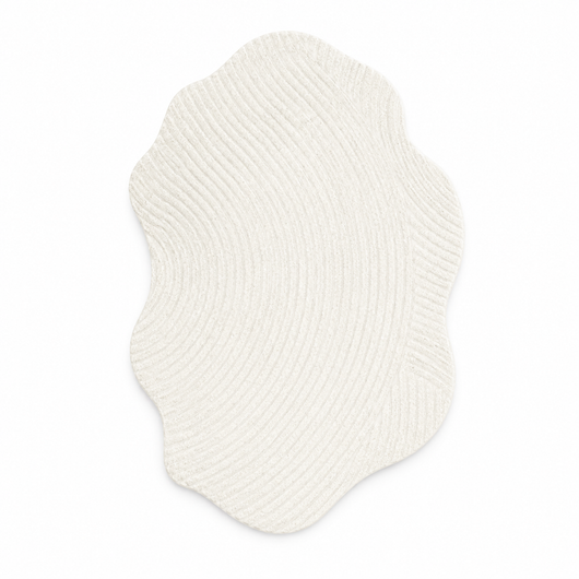 Lorae Cream Shag Area Rug